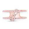 Image 2 : Diamond Negative Space Infinity Ring 1/5 Cttw 10kt Rose Gold