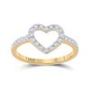 Image 1 : Diamond Heart Ring 1/5 Cttw 10kt Yellow Gold