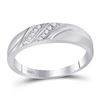 Image 3 : His Hers Diamond Solitaire Matching Wedding Set 1/3 Cttw 10kt White Gold