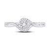 Image 2 : Diamond Solitaire Promise Ring 1/10 Cttw 10kt White Gold