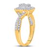 Image 3 : Baguette Diamond Square Ring 5/8 Cttw 14kt Yellow Gold