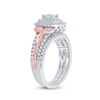Image 2 : Princess Diamond Bridal Wedding Ring Band Set 1 Cttw 14kt Two-tone Gold