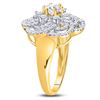 Image 3 : Diamond Flower Solitaire Fashion Ring 1 Cttw 10kt Yellow Gold