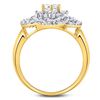 Image 4 : Diamond Flower Solitaire Fashion Ring 1 Cttw 10kt Yellow Gold