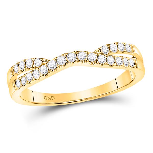 Diamond Contour Enhancer Wedding Band 1/4 Cttw 14kt Yellow Gold