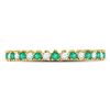 Image 2 : Emerald Diamond Stackable Band Ring 1/5 Cttw 10kt Yellow Gold