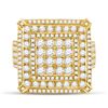 Image 2 : Mens Diamond Square Ring 3-1/3 Cttw 10kt Yellow Gold