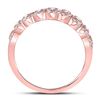 Image 4 : Diamond Vintage-inspired Band Ring 1/3 Cttw 10kt Rose Gold