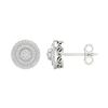 Image 1 : Diamond Cluster Earrings 1/2 Cttw 14kt White Gold