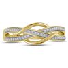 Image 1 : Diamond Woven Band Ring 1/10 Cttw 10kt Yellow Gold
