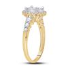 Image 3 : Diamond Cluster Ring 3/4 Cttw 10kt Yellow Gold
