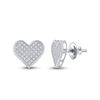 Image 1 : Diamond Heart Earrings 1/10 Cttw Sterling Silver