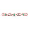 Image 2 : Emerald Diamond Marquise Dot Stackable Band Ring 1/8 Cttw 10kt Rose Gold