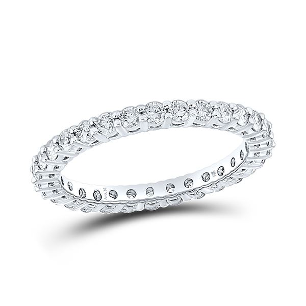 Diamond Eternity Wedding Band 1 Cttw 14kt White Gold