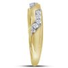 Image 4 : His Hers Diamond Cluster Matching Wedding Set 1 Cttw 10kt Yellow Gold