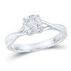 Diamond Solitaire Bridal Wedding Engagement Ring 1 Cttw 14kt White Gold