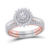 Image 1 : Diamond Bridal Wedding Ring Band Set 1 Cttw 14kt Two-tone Gold