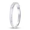 Image 3 : Diamond Single Row Wedding Band 1/4 Cttw 14kt White Gold