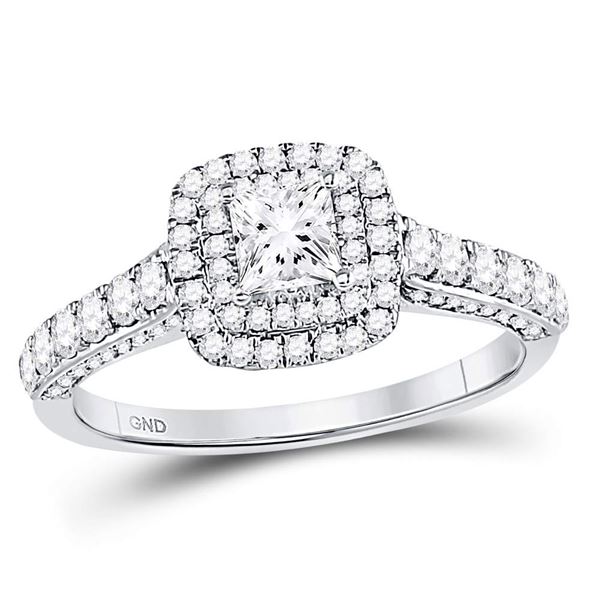 Princess Diamond Solitaire Bridal Wedding Engagement Ring 1 Cttw 14kt White Gold