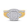 Image 2 : Baguette Diamond Bridal Wedding Ring Band Set 3/4 Cttw 14kt Yellow Gold