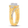 Image 3 : Baguette Diamond Bridal Wedding Ring Band Set 3/4 Cttw 14kt Yellow Gold
