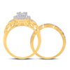 Image 4 : Baguette Diamond Bridal Wedding Ring Band Set 3/4 Cttw 14kt Yellow Gold