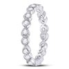 Image 3 : Diamond Heart Eternity Band Ring 3/8 Cttw 10kt White Gold