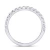 Image 4 : Diamond Wedding Machine-Set Band 1/2 Cttw 14kt White Gold