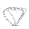 Image 4 : Diamond Negative Space Cluster Ring 7/8 Cttw 14kt White Gold