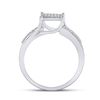 Image 3 : Diamond Square Cluster Ring 1/6 Cttw Sterling Silver