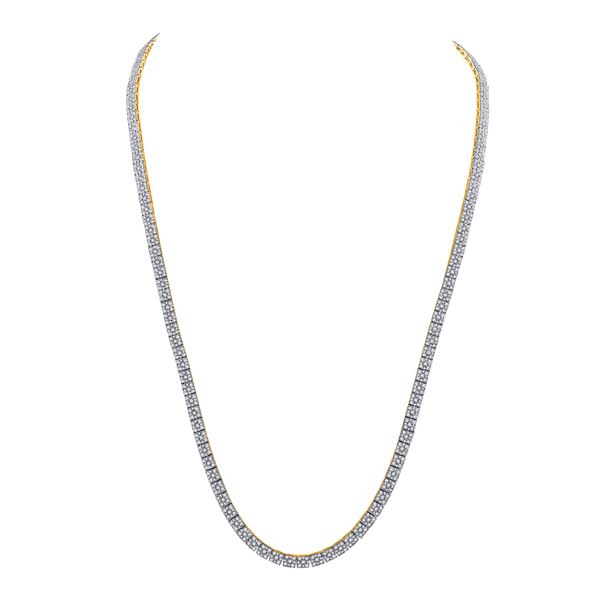 Mens Diamond Fashion Chain Necklace 12 Cttw 10kt Yellow Gold