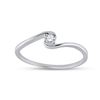 Image 1 : Diamond Solitaire Promise Ring 1/20 Cttw 10kt White Gold