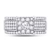 Image 2 : Diamond Bridal Wedding Ring Band Set 1-3/8 Cttw 10kt White Gold