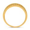 Image 3 : Mens Diamond Wedding Braid Inlay Band Ring 3/4 Cttw 14kt Yellow Gold