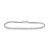 Image 1 : Diamond Studded Tennis Bracelet 2 Cttw 14kt White Gold