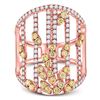 Image 4 : Yellow Diamond Fashion Cocktail Ring 1-1/2 Cttw 14kt Rose Gold