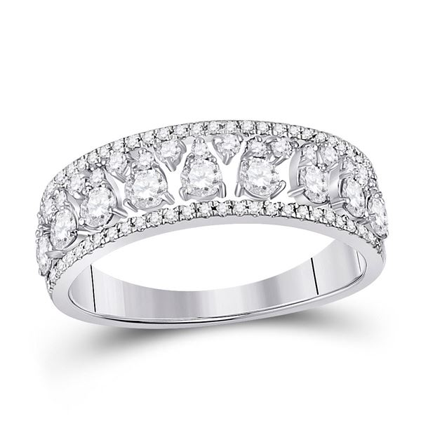 Diamond Band Ring 3/4 Cttw 14kt White Gold