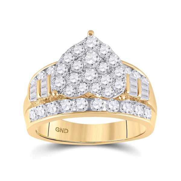 Diamond Heart Bridal Wedding Engagement Ring 2 Cttw 10kt Yellow Gold