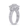 Image 3 : Diamond Circle Cluster Ring 1-1/3 Cttw 14kt White Gold