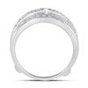 Image 3 : Diamond Wrap Ring Guard Enhancer 1/2 Cttw 14kt White Gold