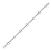 Image 2 : Diamond Heart Tennis Bracelet 1/2 Cttw Sterling Silver