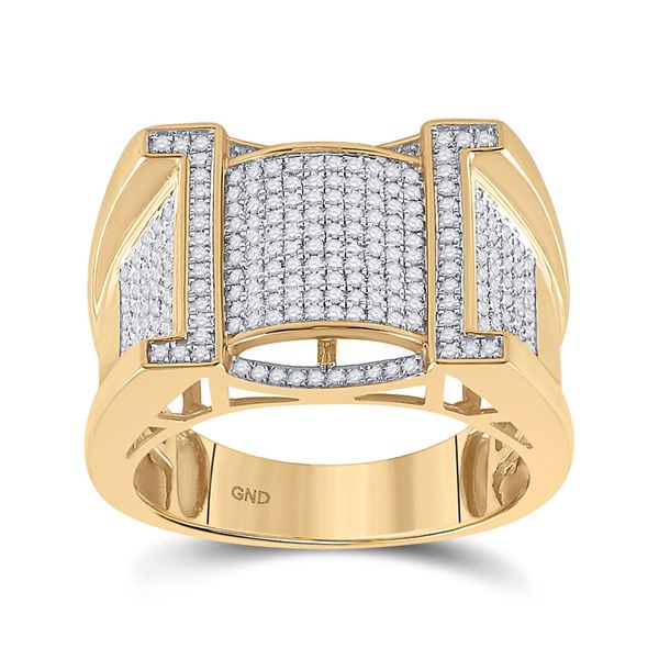 Mens Diamond Band Ring 5/8 Cttw 10kt Yellow Gold