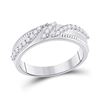 Image 3 : His Hers Diamond Cluster Matching Wedding Set 1 Cttw 10kt White Gold