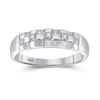 Image 3 : His Hers Diamond Solitaire Matching Wedding Set 1/6 Cttw 10kt White Gold