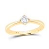 Image 1 : Diamond Solitaire Bridal Wedding Engagement Ring 1/4 Cttw 14kt Yellow Gold
