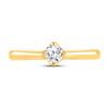 Image 2 : Diamond Solitaire Bridal Wedding Engagement Ring 1/4 Cttw 14kt Yellow Gold