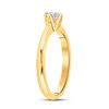Image 3 : Diamond Solitaire Bridal Wedding Engagement Ring 1/4 Cttw 14kt Yellow Gold