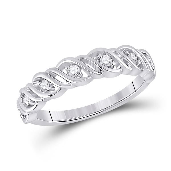 Diamond Band Ring 1/5 Cttw 14kt White Gold