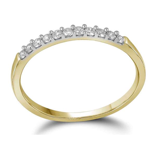 Diamond Wedding Single Row Band 1/6 Cttw 10kt Yellow Gold