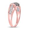 Image 3 : Brown Diamond Band Ring 1/4 Cttw 10kt Rose Gold